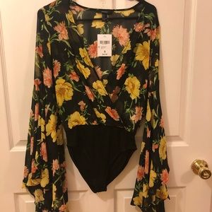 Forever 21 floral bodysuit